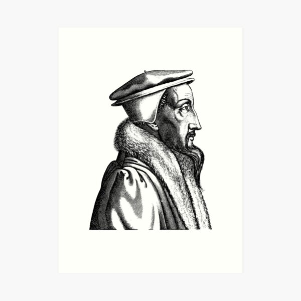 John Calvin Vintage Reformed Engraving Art Print