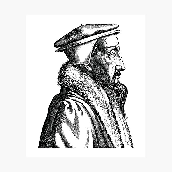 John Calvin Vintage Reformed Engraving Photographic Print