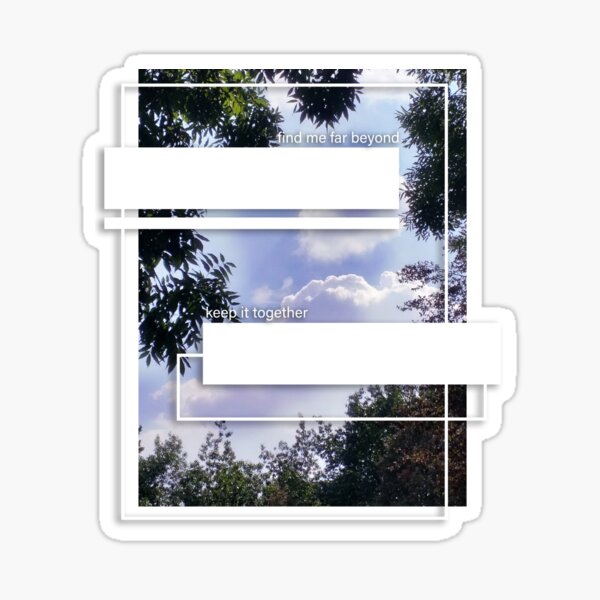 Summer garden & clouds pop design Sticker