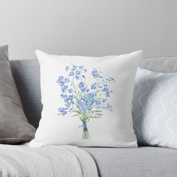 Item preview, hand painted forget me not bouquet 2020 designed and sold by ColorandColor.