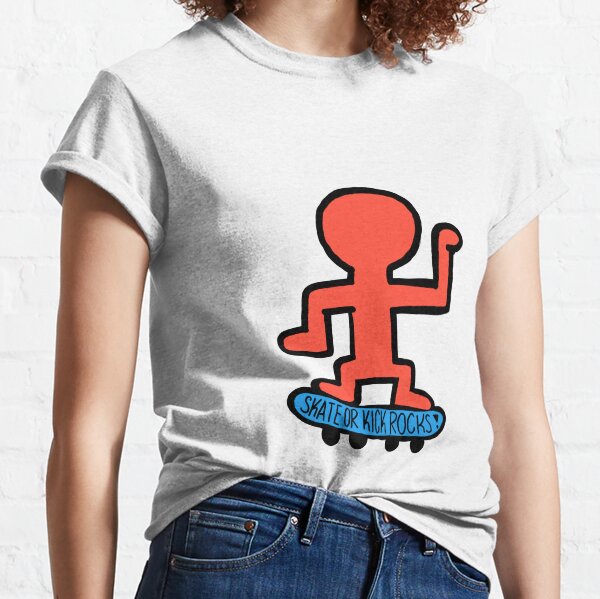 Skate or Kick Rocks Keith Haring Classic T-Shirt