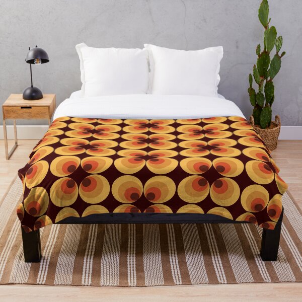 Retro Orange Throw Blanket