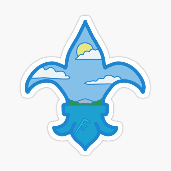 Camp Fleur De Lis Lake Logo Sticker