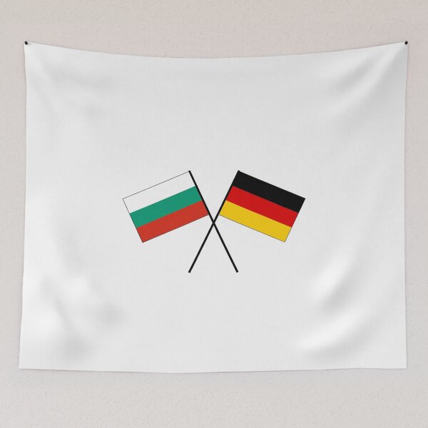 Item preview, Bulgaria Germany flag crossed flag designed and sold by GeogDesigns.
