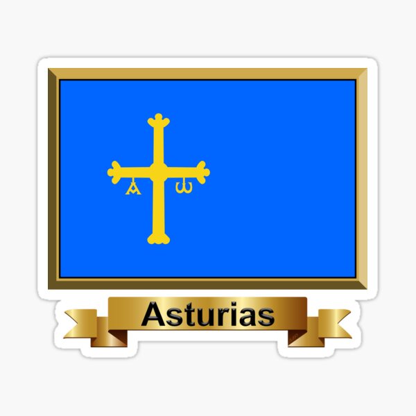 comprar pegatina bandera Asturias y España en Gijón, comprar pegatinas  recuerdo de Asturias, venta recuerdos Asturias