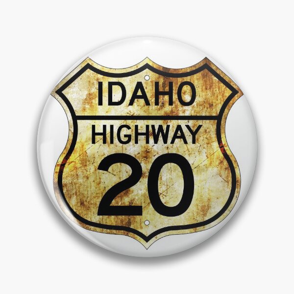 Item preview, US Highway 20 Idaho Rusted Distressed Island Park West Yellowstone National Park designed and sold by DESTINATIONS DECAL.