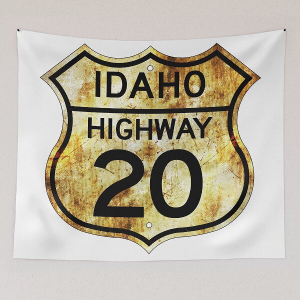 Item preview, US Highway 20 Idaho Rusted Distressed Island Park West Yellowstone National Park designed and sold by DESTINATIONS DECAL.