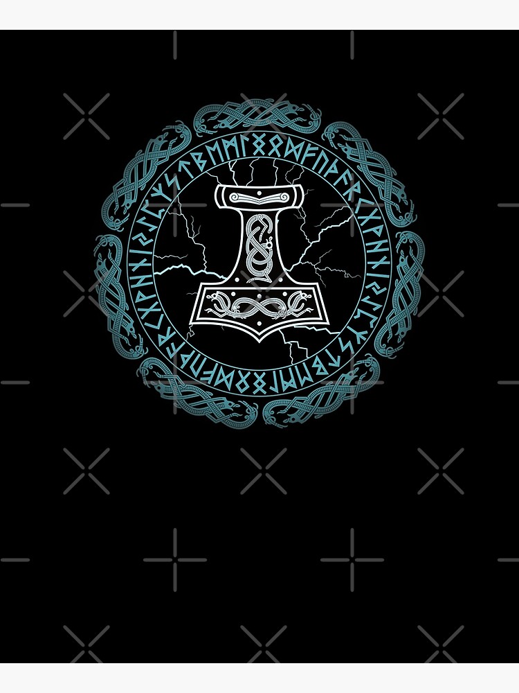 Mjölnir Hammer of Thor Runes by Beltschazar