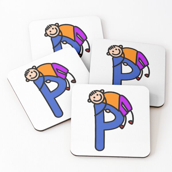 Item preview, Letter P for Boys alphabet Kids Colorful Cartoon Character designed and sold by funwithletters.