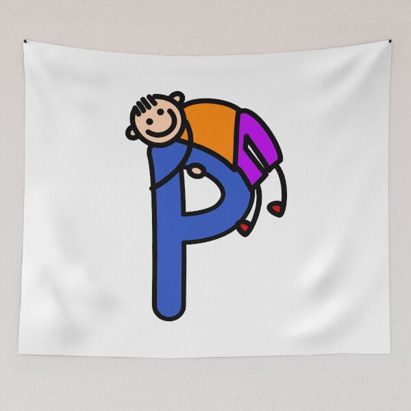 Item preview, Letter P for Boys alphabet Kids Colorful Cartoon Character designed and sold by funwithletters.