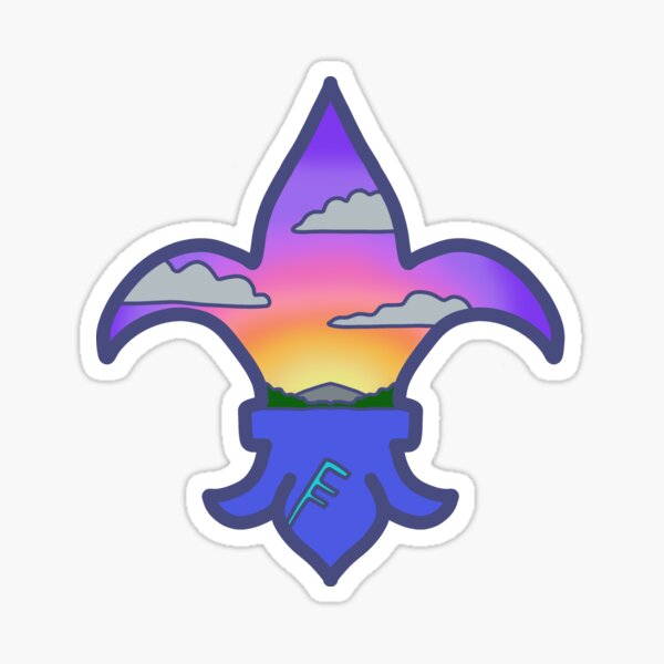 Camp Fleur De Lis Sunset Lake Logo Sticker