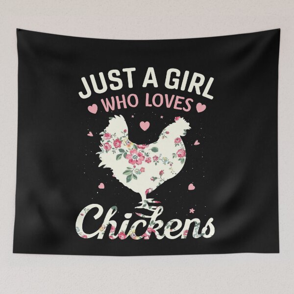 Item preview, Just A Girl Who Loves Chickens, Floral Farmer Girl Gifts designed and sold by Best Designer.