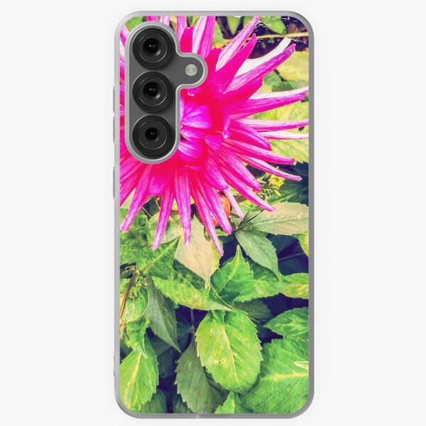 Pink Dahlia in the garden Samsung Galaxy Soft Case