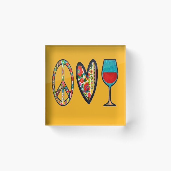 Item preview, RetroSweet Peace Love & Wine designed and sold by artbyomega.
