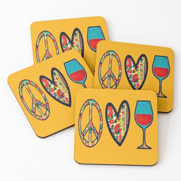 Item preview, RetroSweet Peace Love & Wine designed and sold by artbyomega.