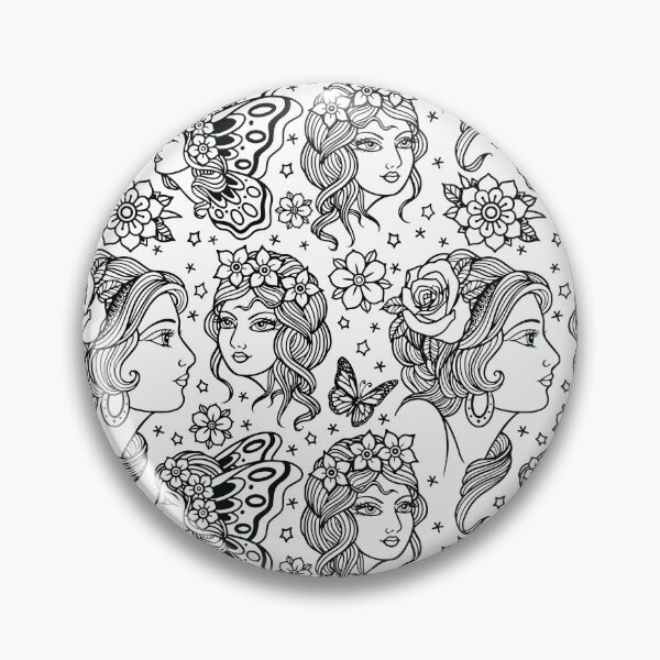 Item preview, Tattoo Ladies pattern designed and sold by SevenRelics.