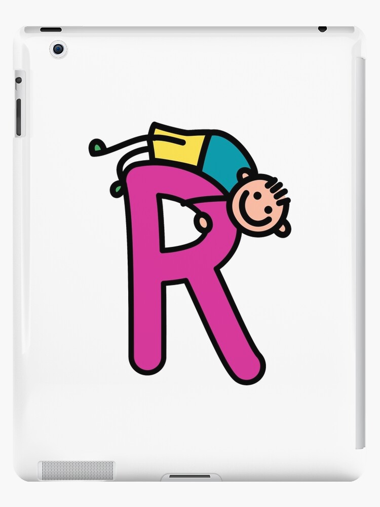 Funda y vinilo para iPad «Letra R para niños alfabeto niños personaje de  dibujos animados coloridos» de funwithletters | Redbubble