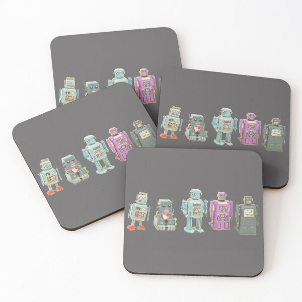 Item preview, Five Retro Robot Toys in a Row designed and sold by kbircham.