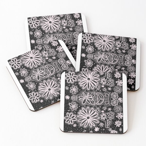 Item preview, Floral Chalkboard Lineart Design designed and sold by Shelby MacAnanny.