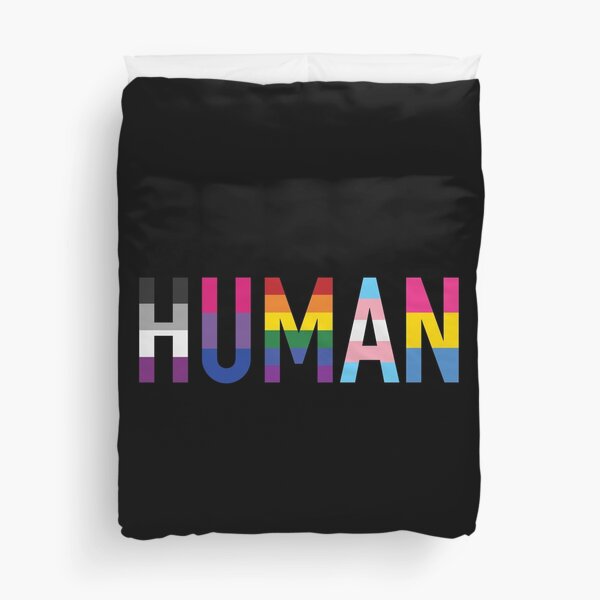 Menschliche, verschiedene Queer Flags 1 Bettbezug