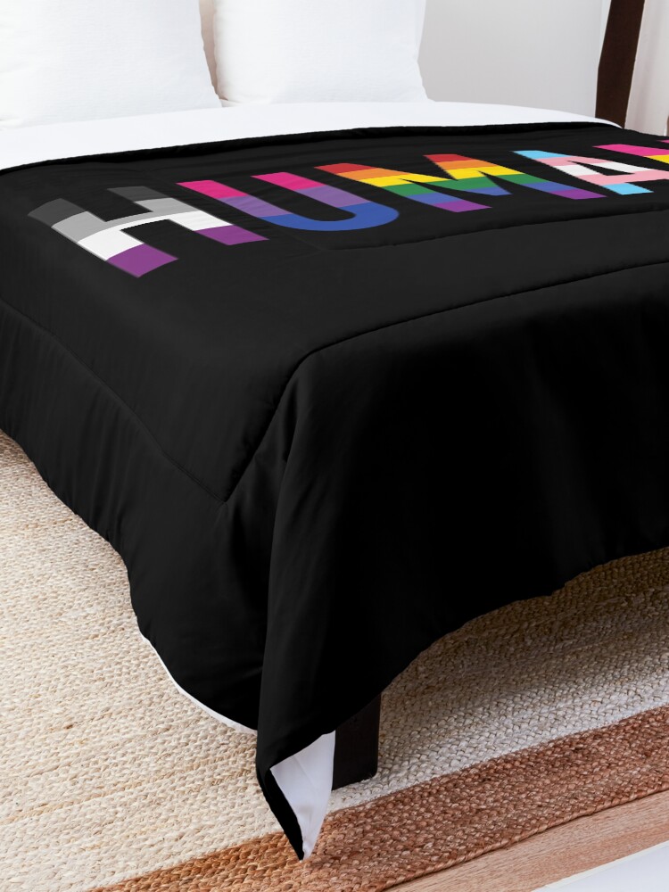 Alternate view of Human, Various Queer Flags 1 Comforter