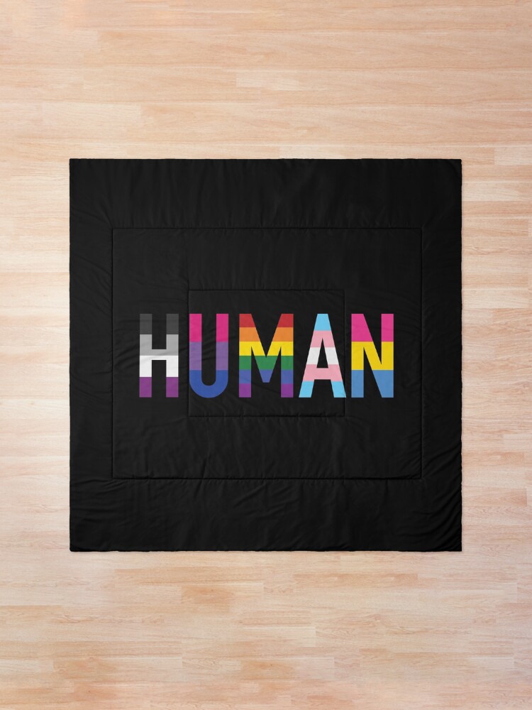 Alternate view of Human, Various Queer Flags 1 Comforter