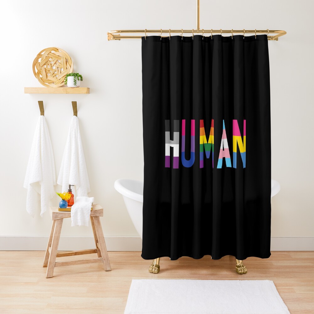 Human, Various Queer Flags 1 Shower Curtain
