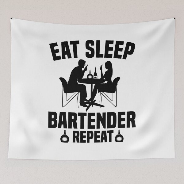 Item preview, eat sleep bartender repeat designed and sold by JaMatt1983.