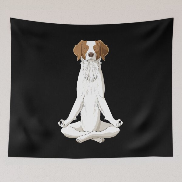 Item preview, Meditating Epagneul Breton Dog designed and sold by alwe-designs.