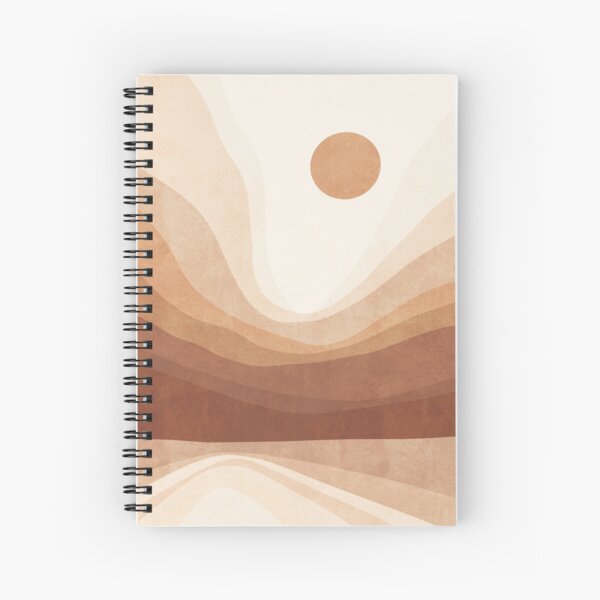 Earthy mountain sun landscape Spiral Notebook