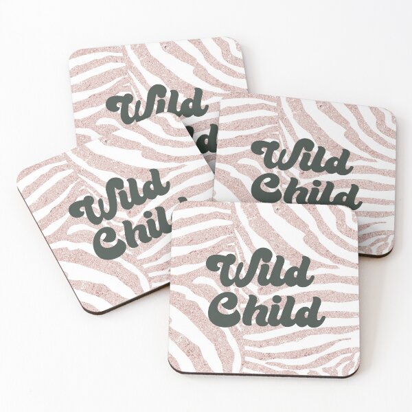 Item preview, Wild Child over Zebra Glitter Stripes designed and sold by Linda Sholberg.