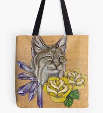 Bobcat w/ Amethyst Tote Bag
