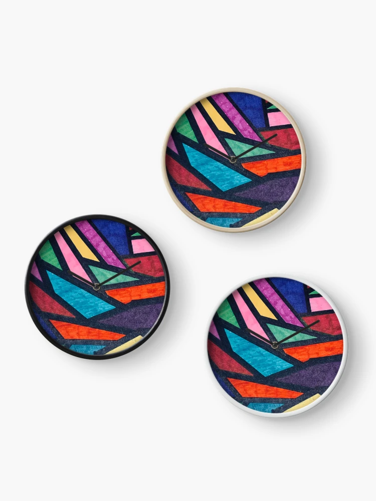 Thumbnail 3 of 4, Clock, Color patterns  designed and sold by GABRIEL NUNEZ.