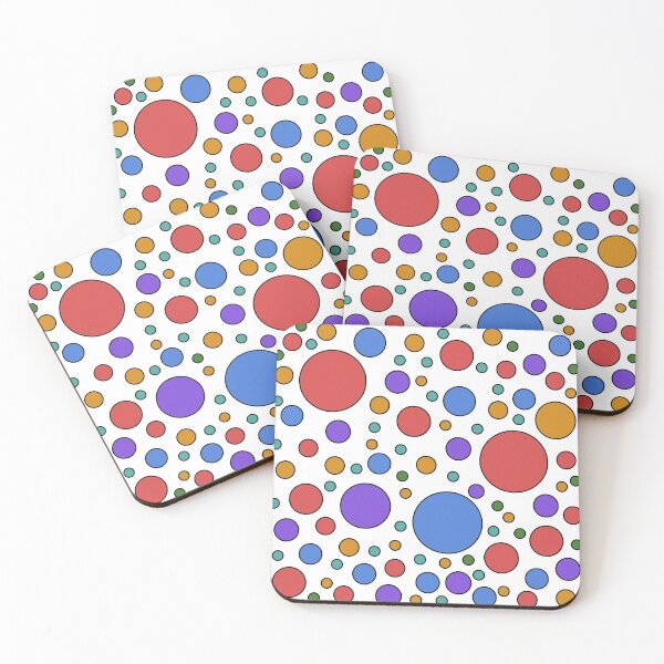 Item preview, multicolored pop art polka dots designed and sold by pauloneill-art.