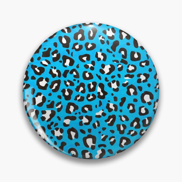 Item preview, Sky Blue Leopard Print with Black and White Spots designed and sold by Bumblefuzzies.