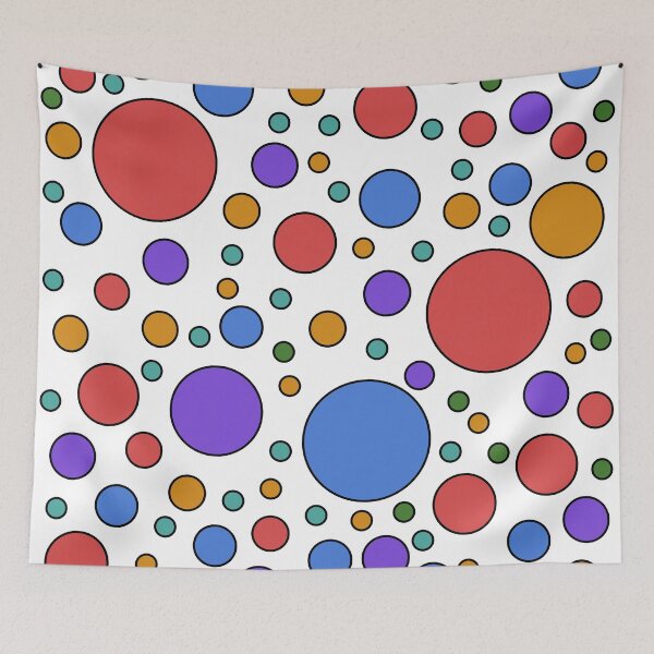 Item preview, multicolored pop art polka dots designed and sold by pauloneill-art.