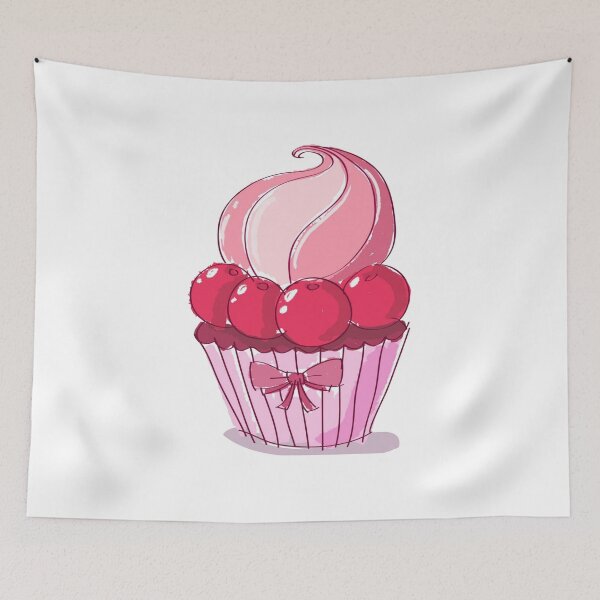 Item preview, cherry topped cupcake designed and sold by thecakeseries.