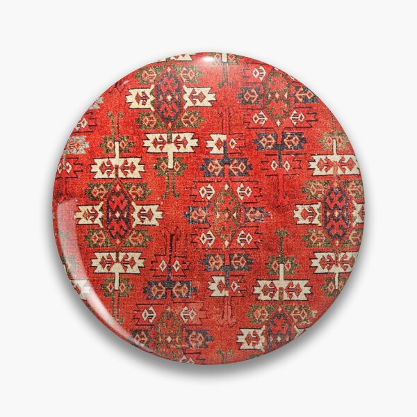 Item preview, Southwest Shapes II // Bright Colorful Red Orange Green Creme Ornate Southwestern Tuscan Rug Pattern designed and sold by vintagepatterns.