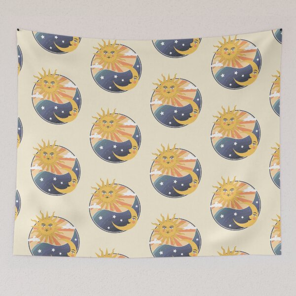 Item preview, Retro Sun vs Moon Day vs Night Yin and Yang designed and sold by kbircham.