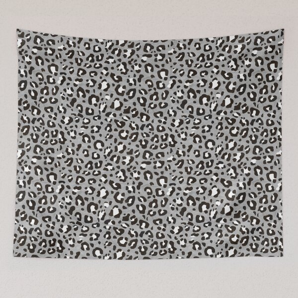 Item preview, Medium Gray Leopard Print with Black and White Spots designed and sold by Bumblefuzzies.