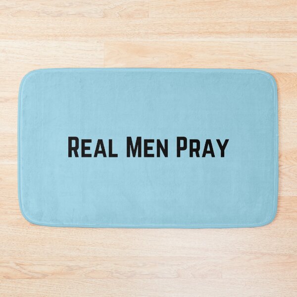 Artikelvorschau, Real Men Pray (Black) entworfen und verkauft von OneCherubim.