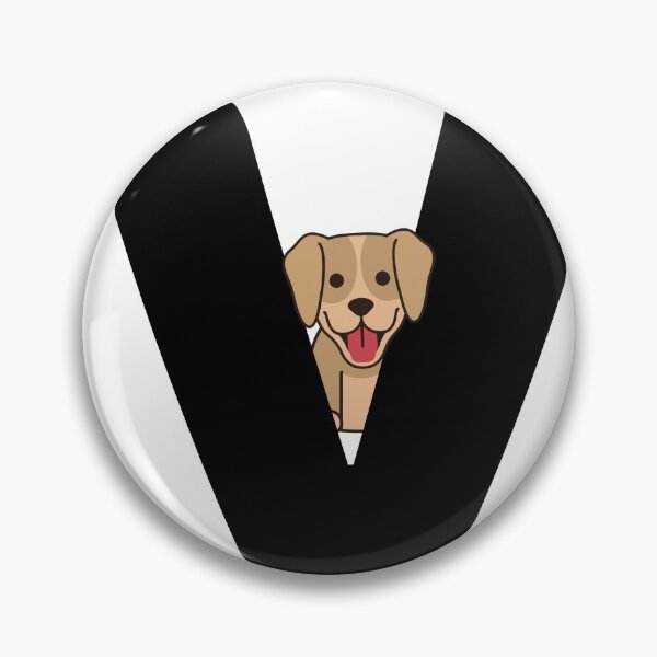 Item preview, Personalized Dog Initial V designed and sold by TheFamilyVan.