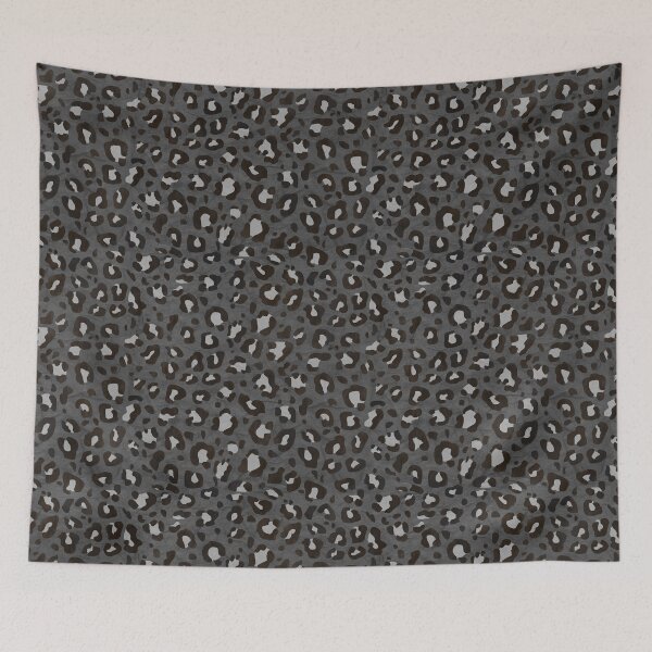 Item preview, Dark Gray Leopard Print with Black and Gray Spots designed and sold by Bumblefuzzies.