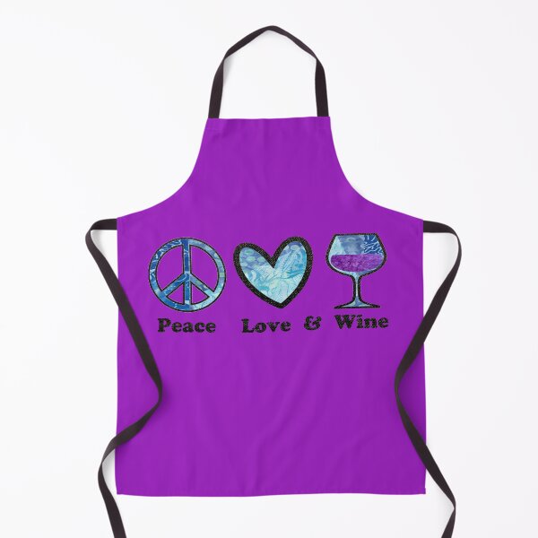 Item preview, Peace Love and Wine blue batik design designed and sold by artbyomega.