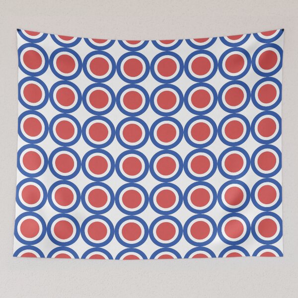 Item preview, geometric red and blue pattern designed and sold by pauloneill-art.