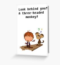 Three headed monkey!! Greeting Card