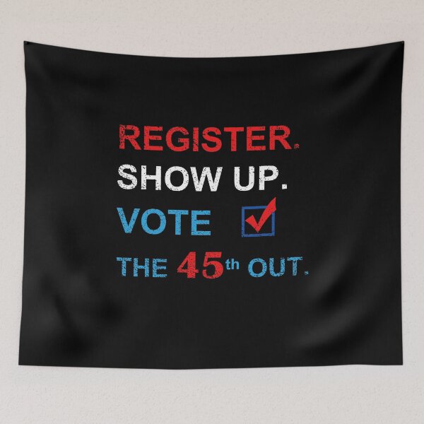 Item preview, Vintage Anti-Trump Election - Register. Show up. Vote the 45th out.  designed and sold by HepiusArt.