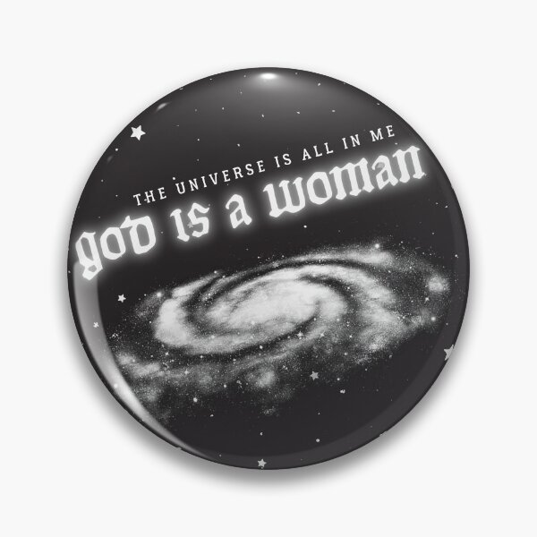 Item preview, "god is a woman" b&w galaxy designed and sold by thewayitshine.