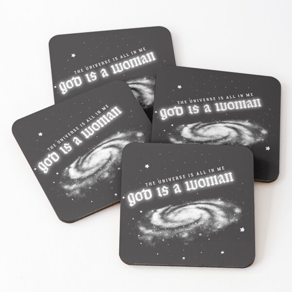 Item preview, "god is a woman" b&w galaxy designed and sold by thewayitshine.