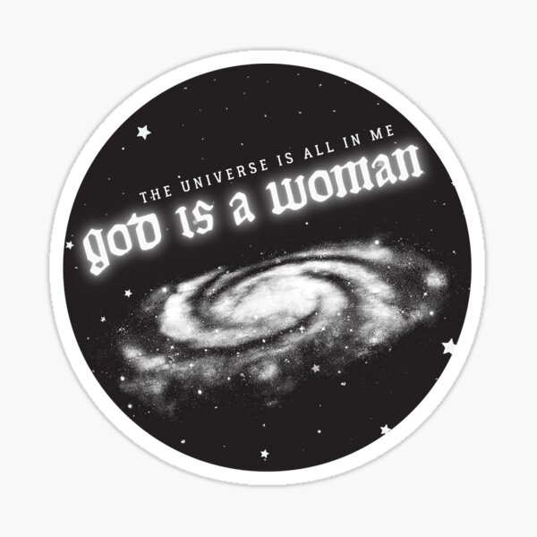 Item preview, "Gott ist eine Frau" b & amp; w Galaxie designed and sold by thewayitshine.